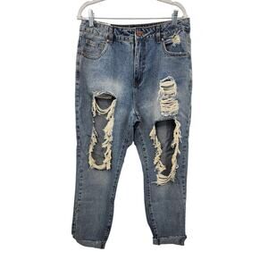NEW NWT Cotton‎ On High Rise Mom 90s Destroyed Jeans Size 10